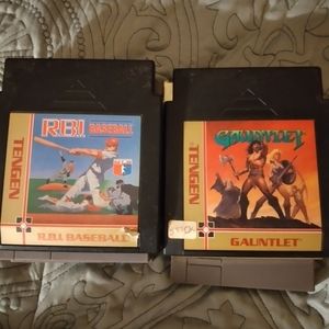6 VINTAGE Original Nintendo Games, Zelda, Final Fantasy, RBI Baseball.